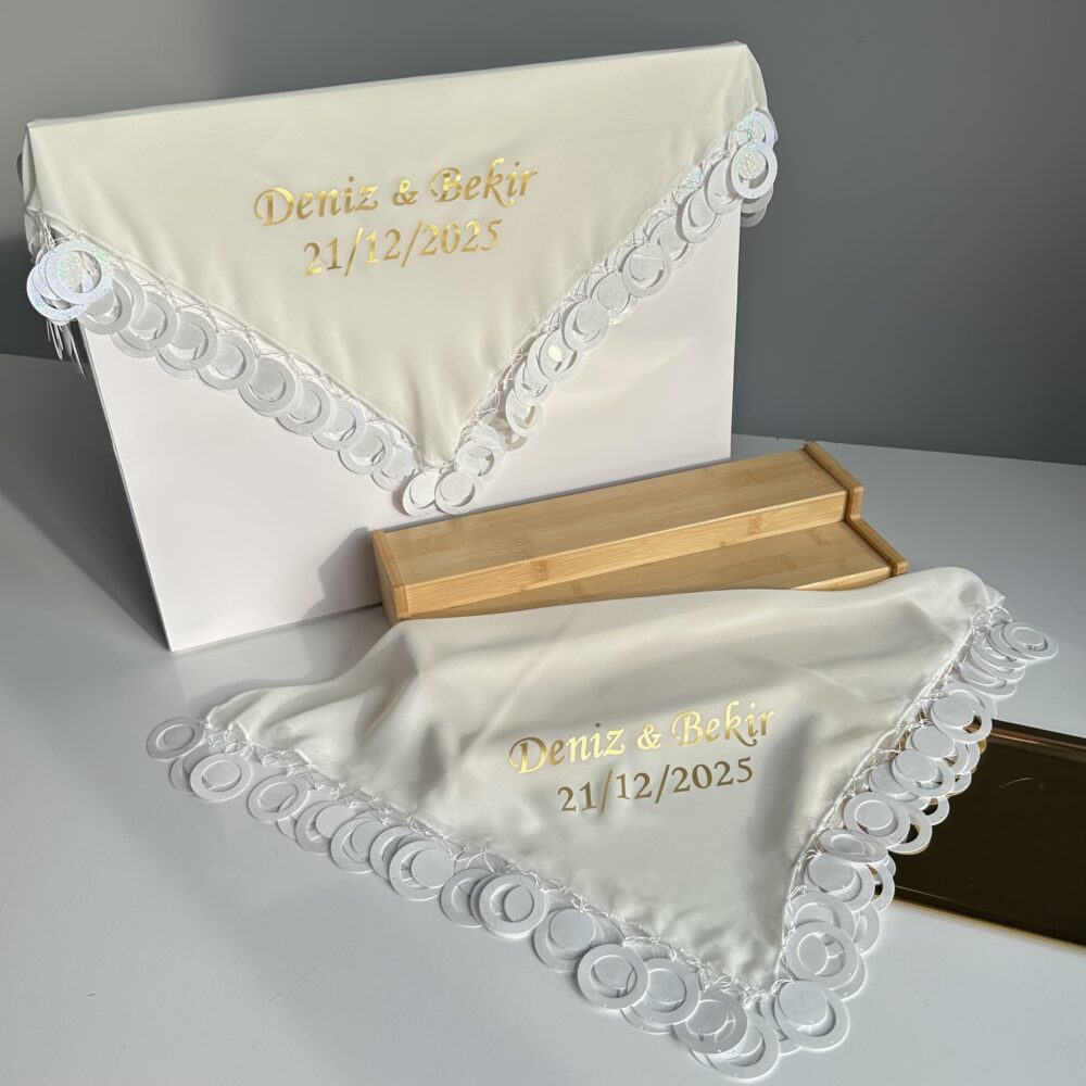 Çift Dokuma Pullu Gelin Mendili (Büyük Boy)